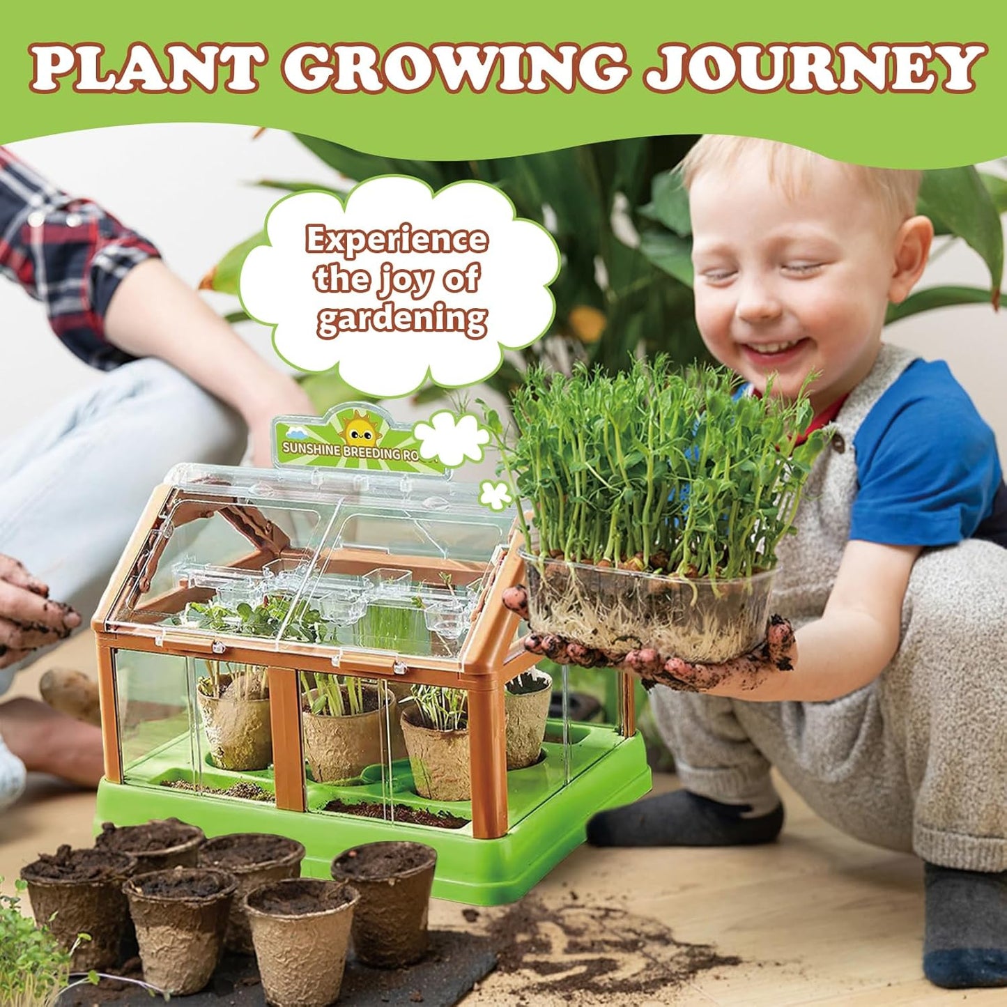 Plant Growing Kit with Drip Irrigation System,Greenhouse Grow Room Garden Set