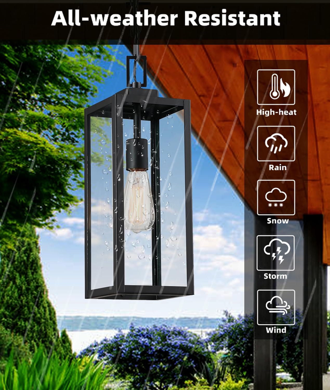 17 Inch Outdoor Pendant Light,Front Porch Outdoor Pendant Light