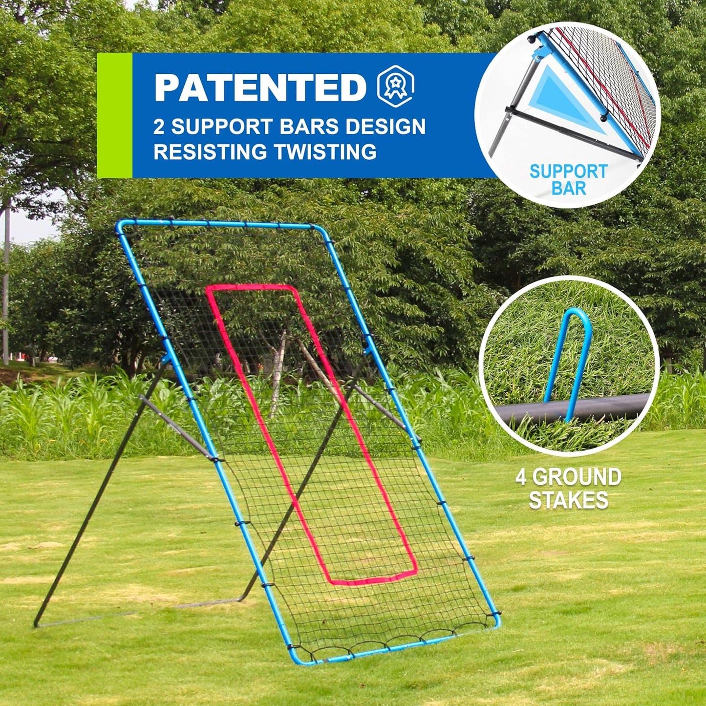 2-in-1 Volleyball Rebounder Net System, Adjustable from 7x4 ft to 4x4.5 ft