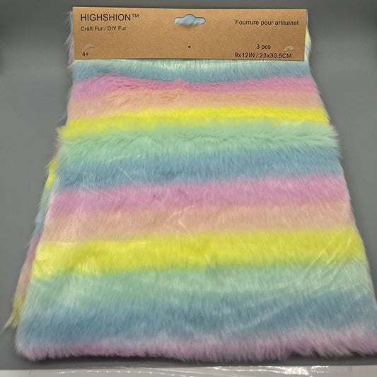 Highshion Artificial Shaggy Faux Fur Fabric | 9" x 12" | - T&S Outlets