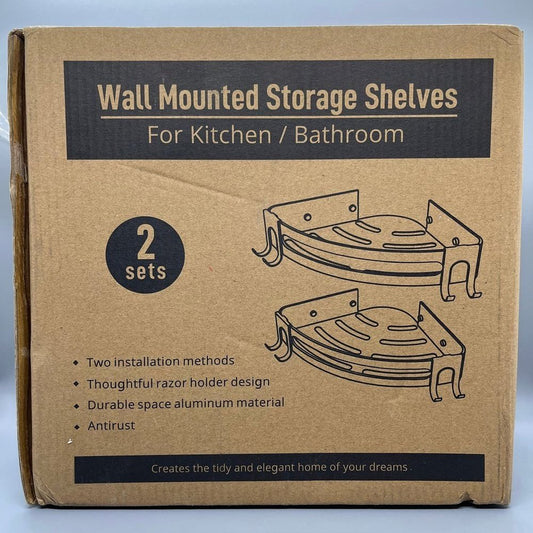 GeekDigg 2 Pack Corner Shower Caddy, Adhesive Bathroom Shelf - T&S Outlets