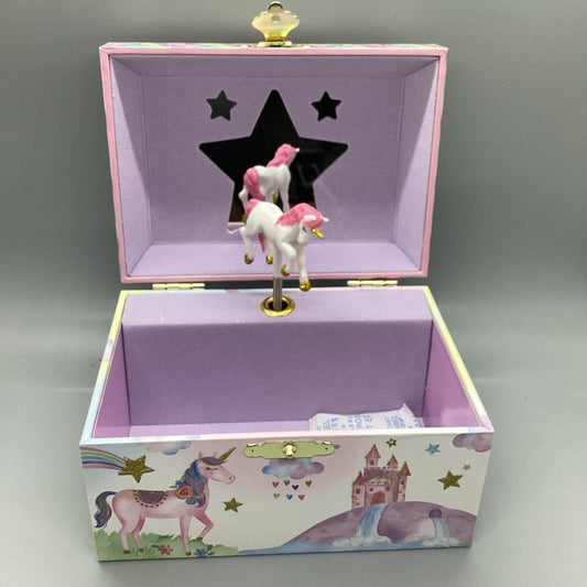 Jewelkeeper Girl's Musical Jewelry Storage Box - Rainbow Unicorn - T&S Outlets