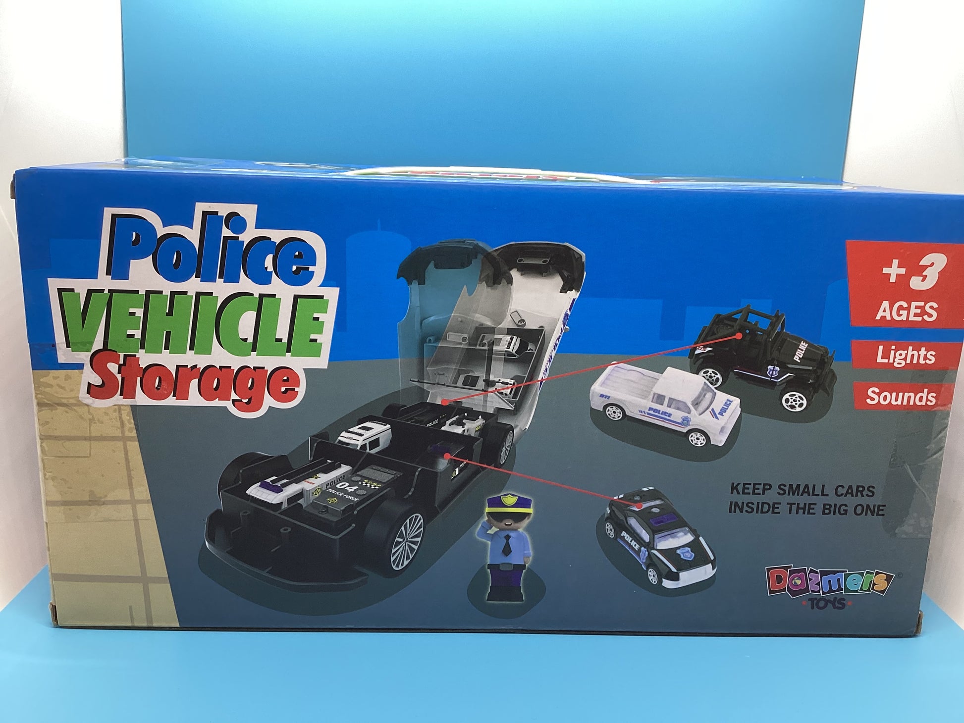 Dazmers Toys - Police Vehicle Storage Toy - T&S Outlets