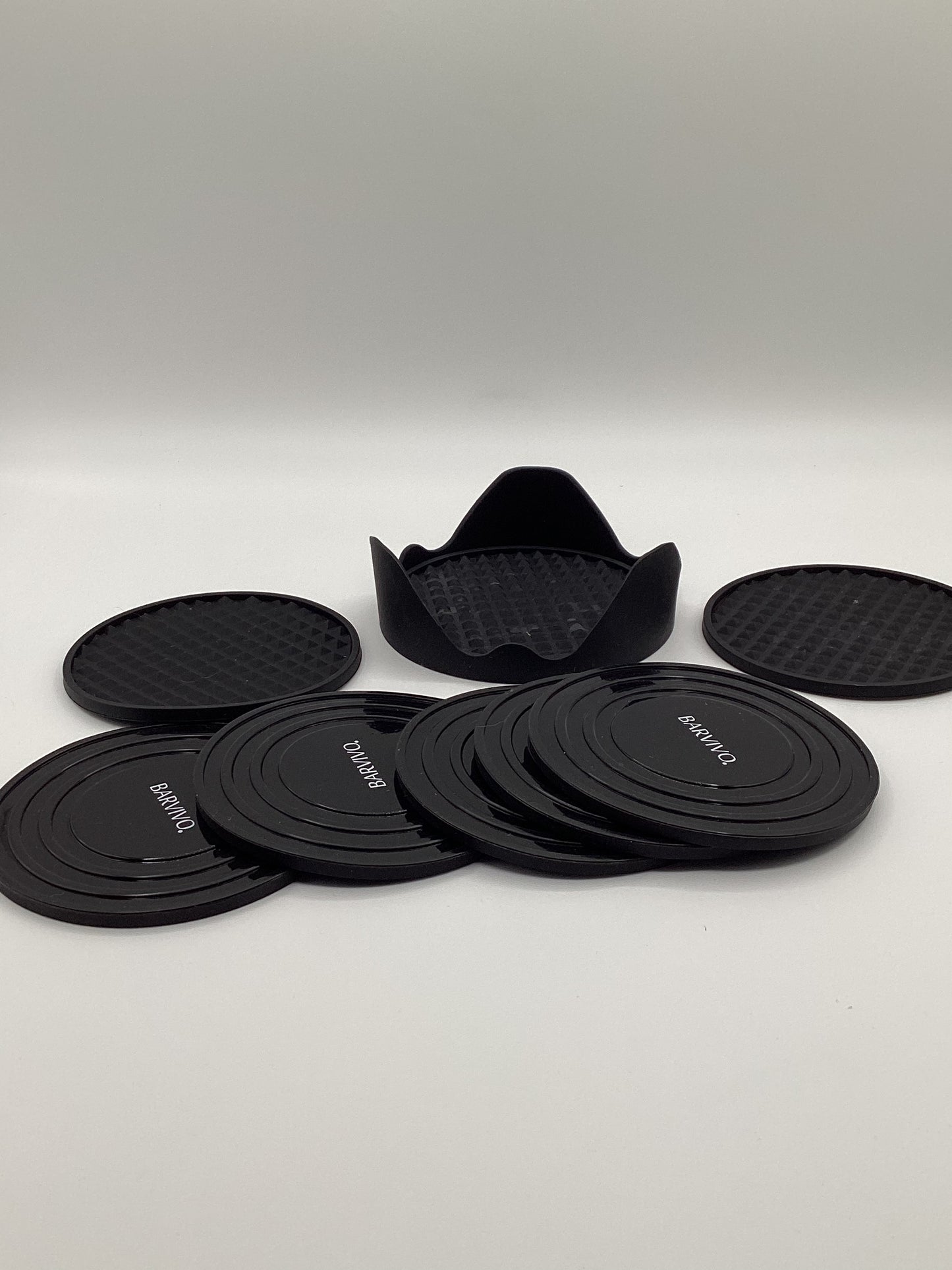 Barvivo Silicone Coasters with Holder Set of 7