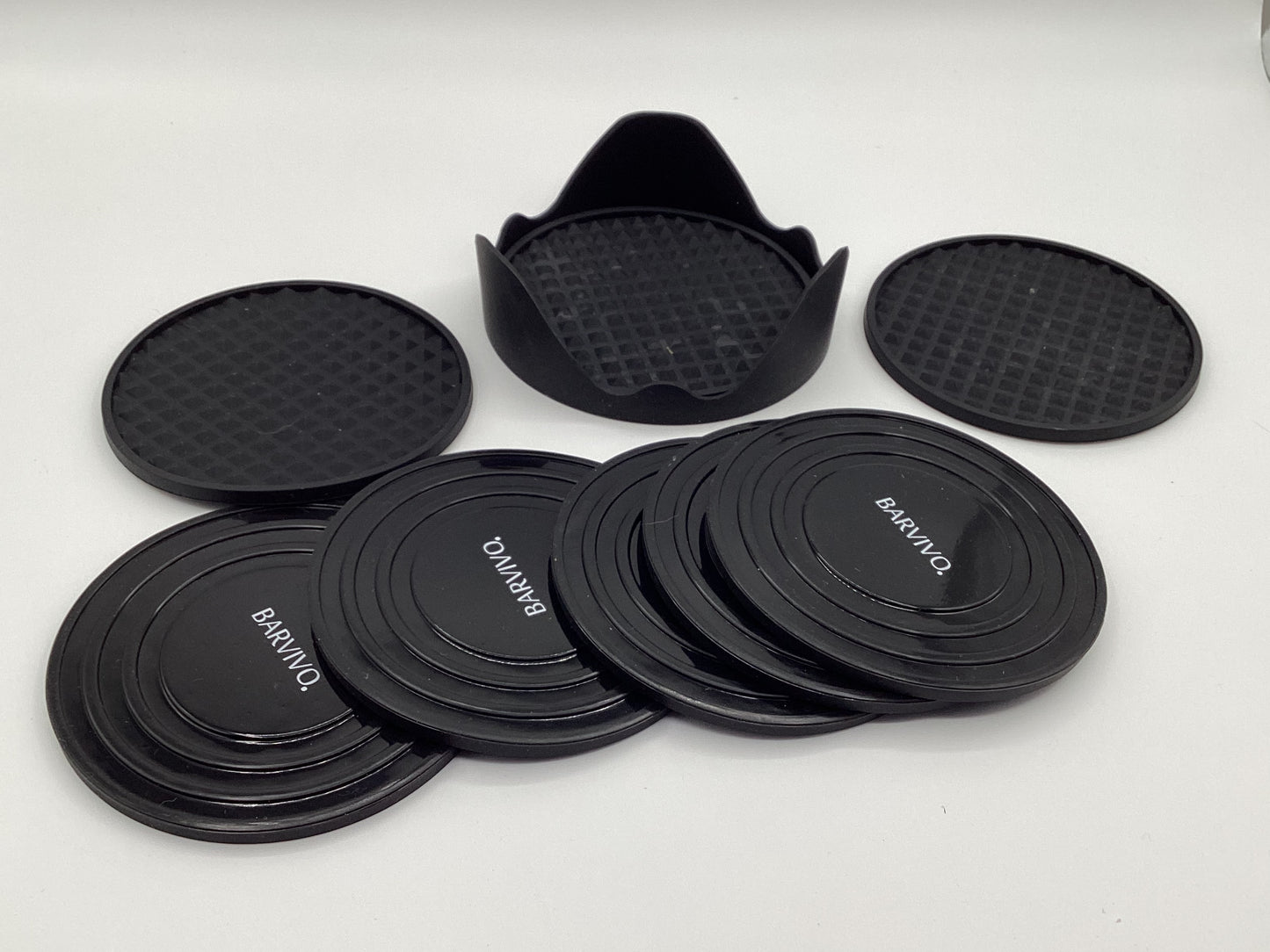 Barvivo Silicone Coasters with Holder Set of 7