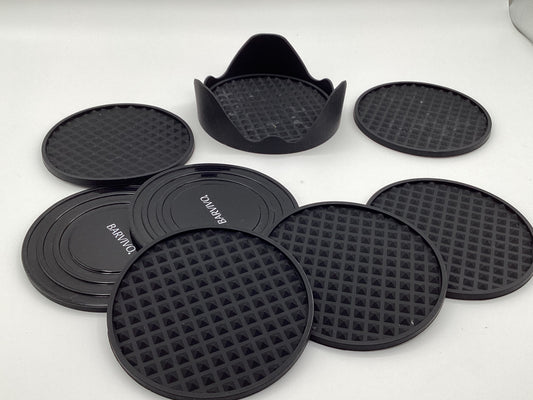 Barvivo Silicone Coasters with Holder Set of 7