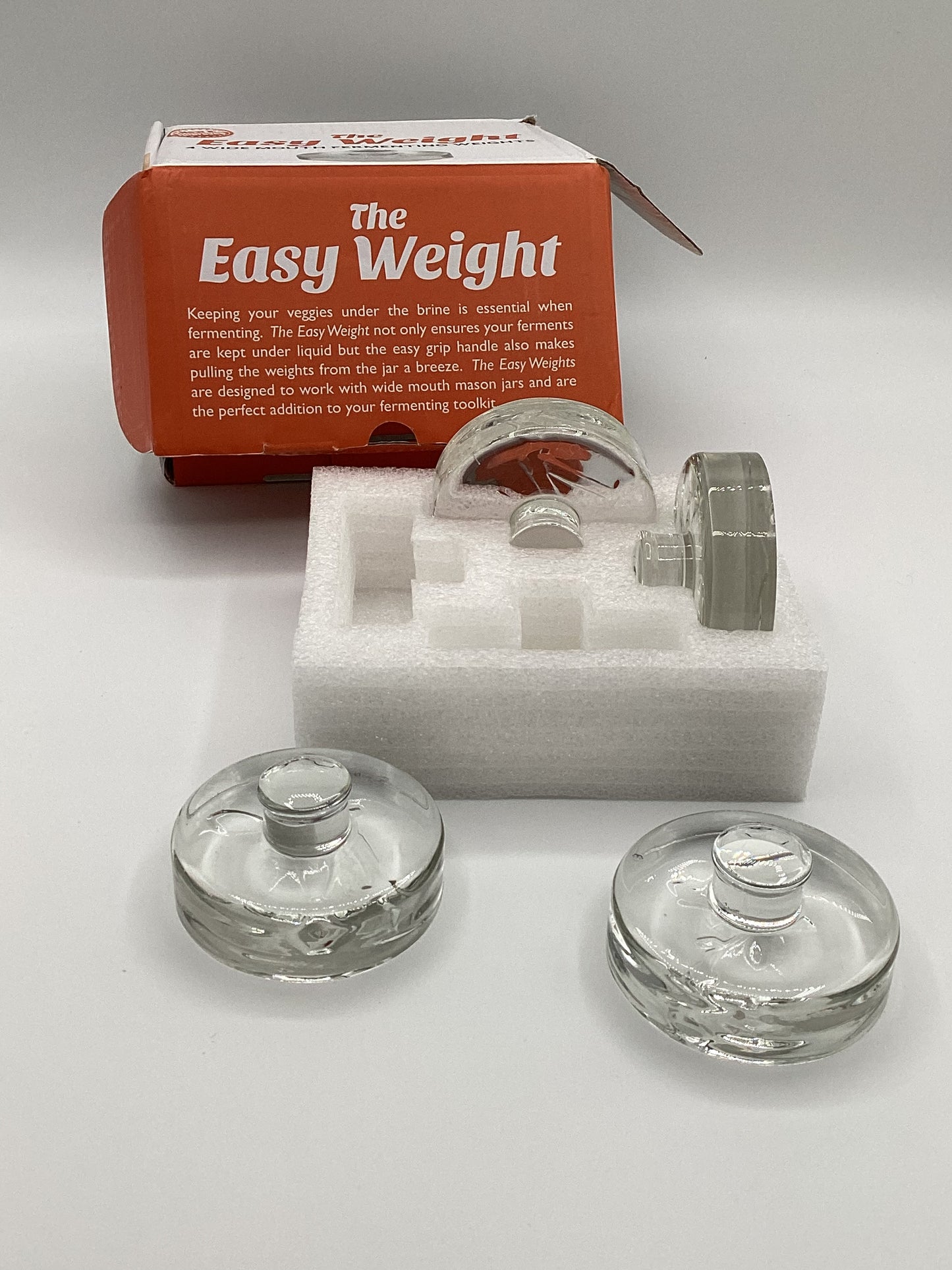 Nourished Essentials - 4-Pack Heavy Glass Fermentation Weights Lids