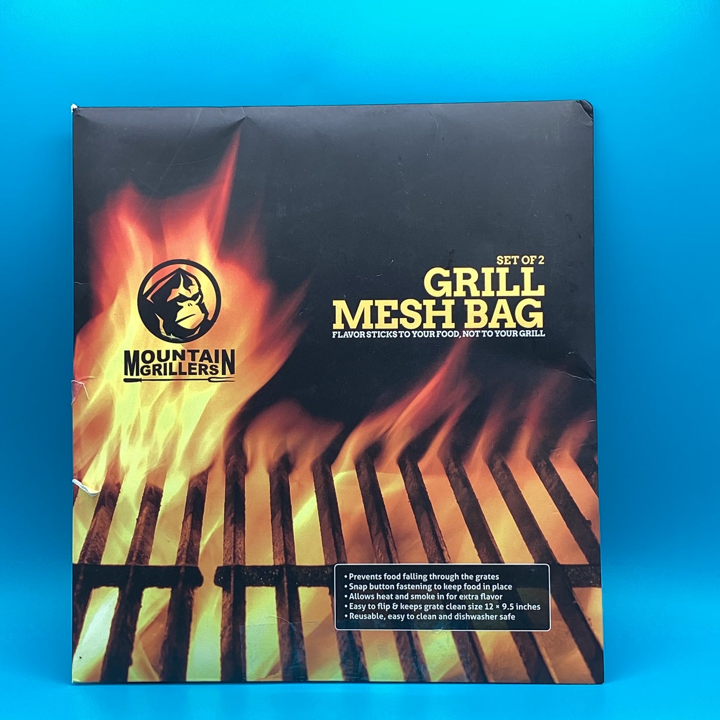 Mountain Grillers Set of 2 BBQ Mesh Grill Bags -(12.83 x 11.73-Inch)