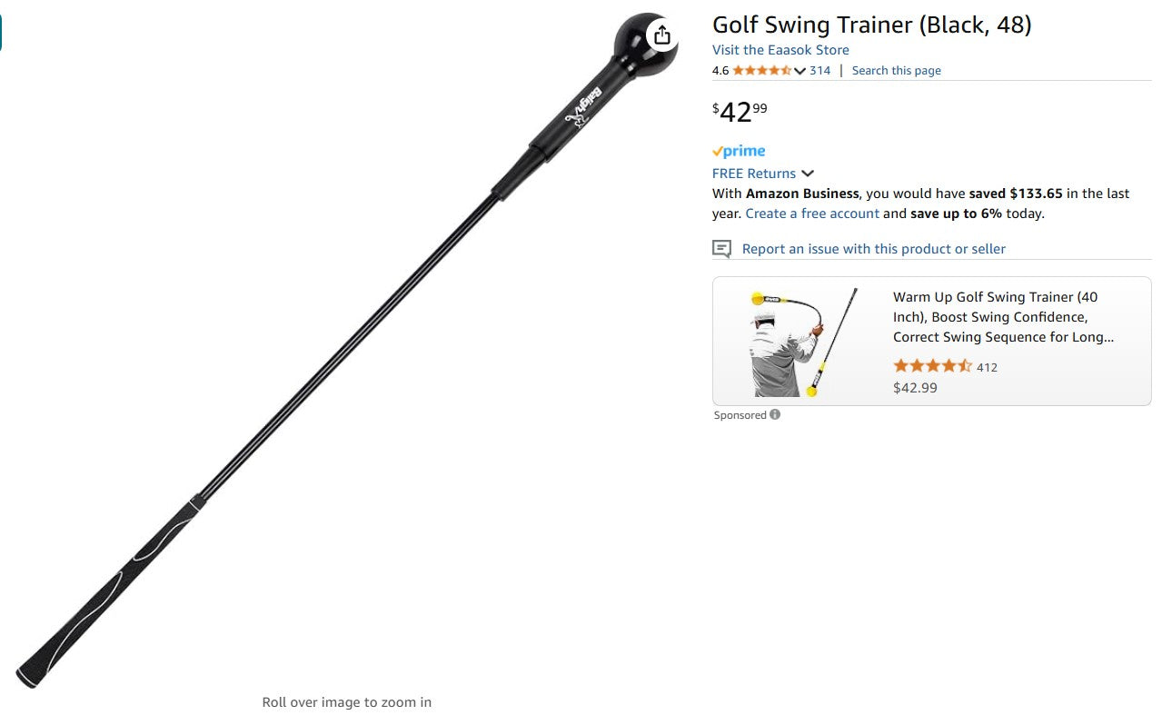 Golf Swing Trainer (Black, 48)