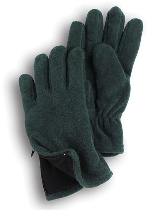 Eco Polyester Fleece Zip Gloves