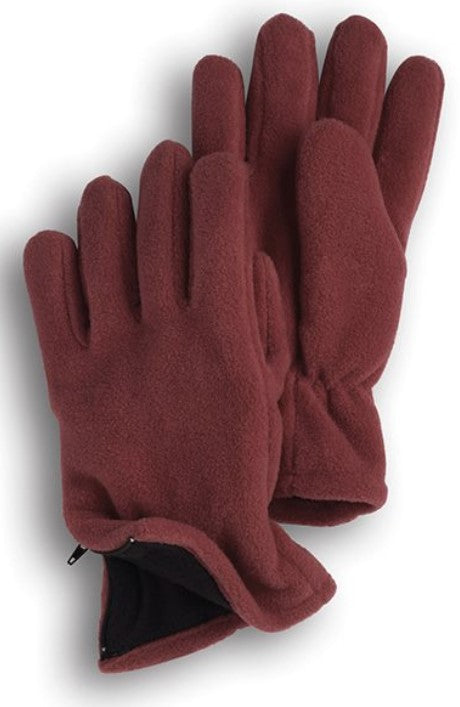 Eco Polyester Fleece Zip Gloves