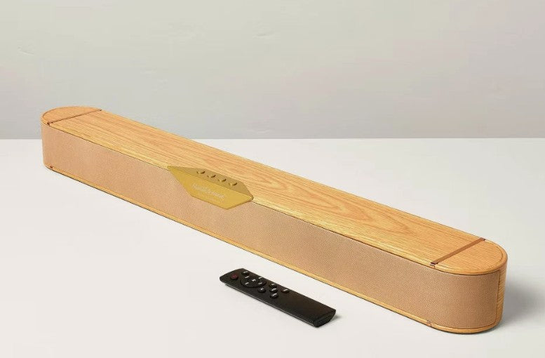 32" Wood & Brass Finish Dolby Digital Soundbar - Hearth & Hand