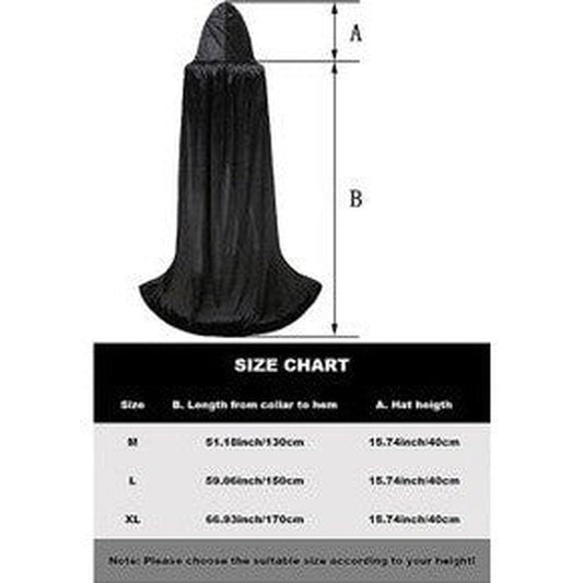 Unisex Halloween Hooded Cape Cosplay Full Length - XL - T&S Outlets