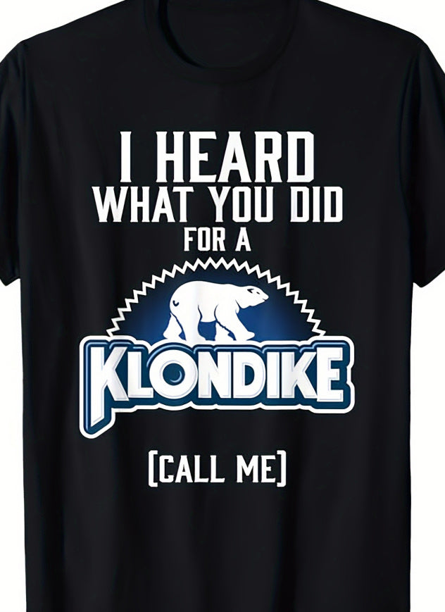 Men's Printed Short Sleeved Round Neck T-shirt- Klondike