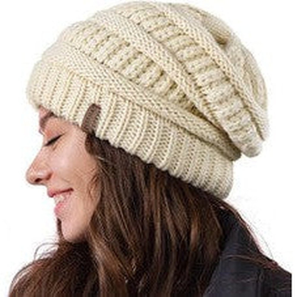 FURTALK Womens Winter Slouchy Beanie Hat - Beige - T&S Outlets