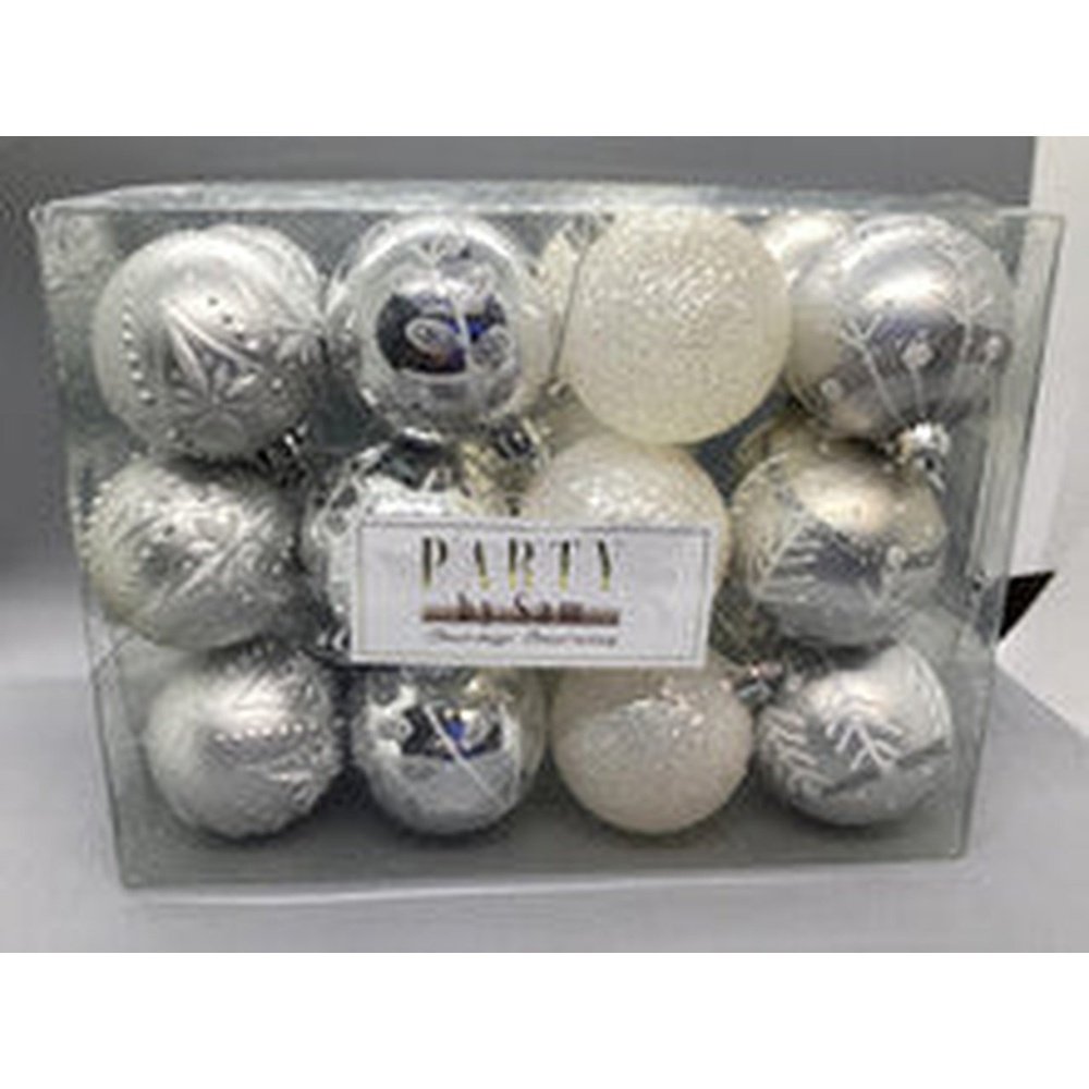 PartyBySam 24ct 60mm Shatterproof Christmas Ball Ornaments - T&S Outlets