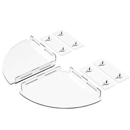 Vdomus 2 Pack Acrylic Bathroom Shelves