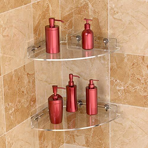 Vdomus 2 Pack Acrylic Bathroom Shelves