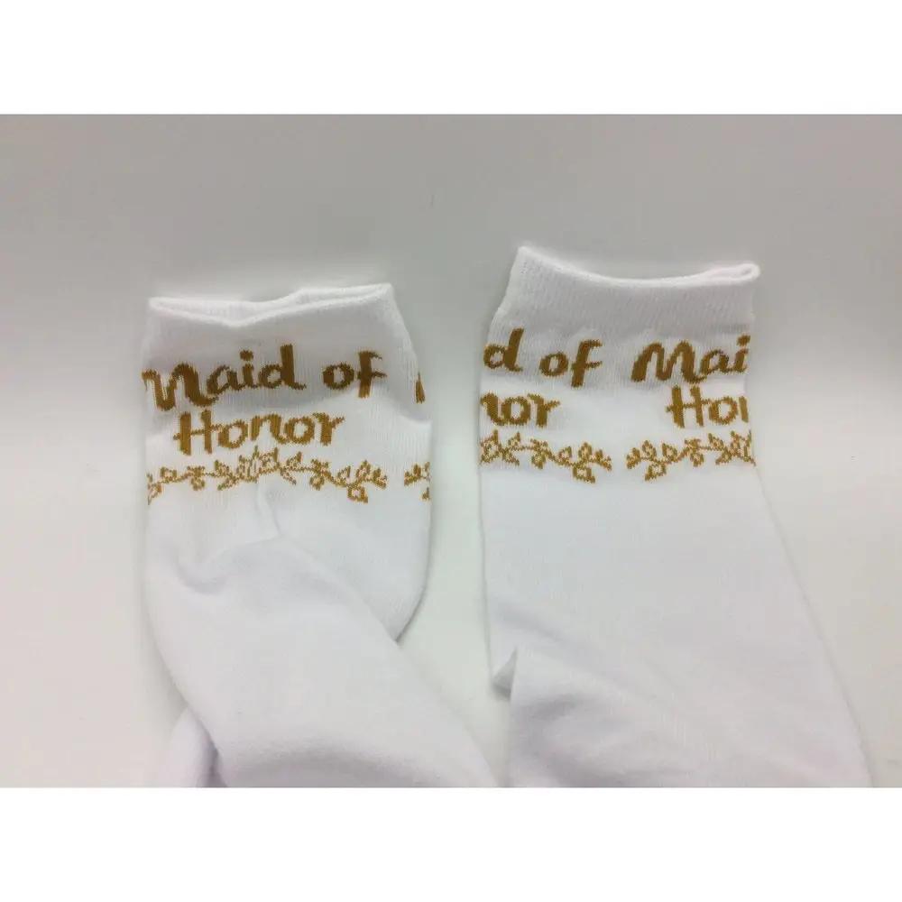 Wedding Socks Bridesmaid Proposal Gift Maid of Honor Socks - T&S Outlets