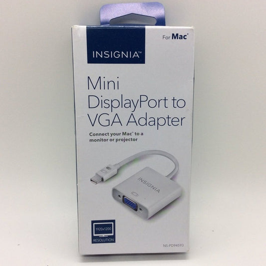 Insignia - Mini DisplayPort-to-VGA Adapter - White - T&S Outlets