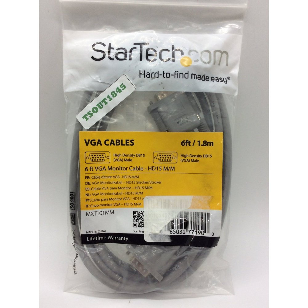 StarTech 6 ft VGA cable mxt101mm (Male to Male) - T&S Outlets