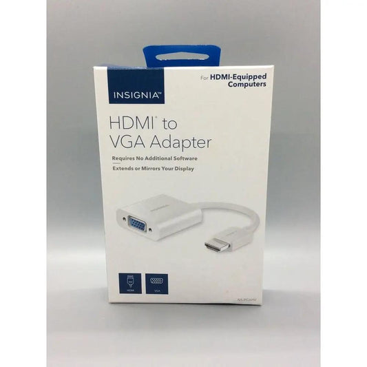 Insignia - HDMI to VGA Adapter - White - T&S Outlets