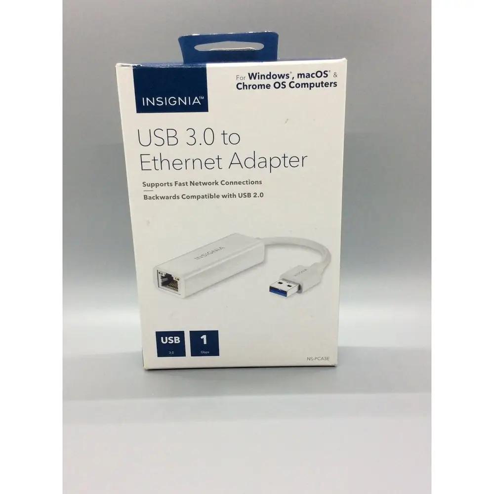 Insignia - USB to Ethernet Adapter - White - T&S Outlets