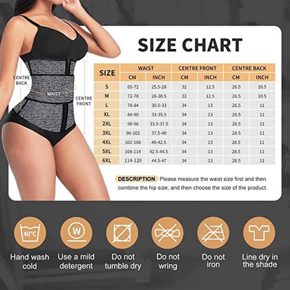 Waist Trainer for Women Plus Size Neoprene -  Black - T&S Outlets